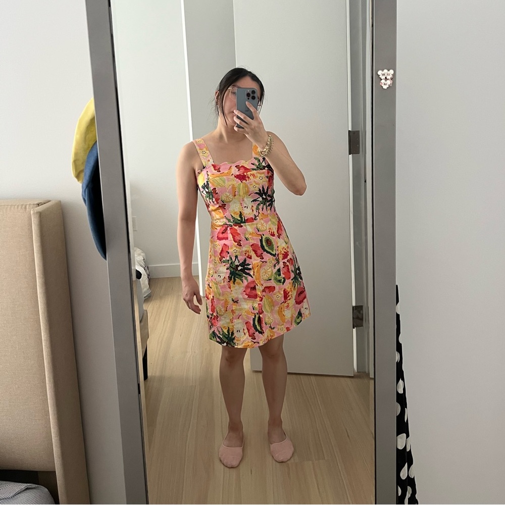 Farm Rio Linen Mini Dress Frutas